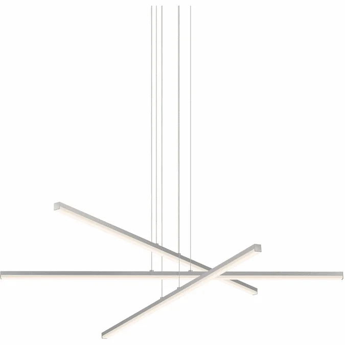 Sonneman 2763.16-J20 Stix Contemporary Bright Satin Aluminum LED Multi Pendant Lighting Fixture
