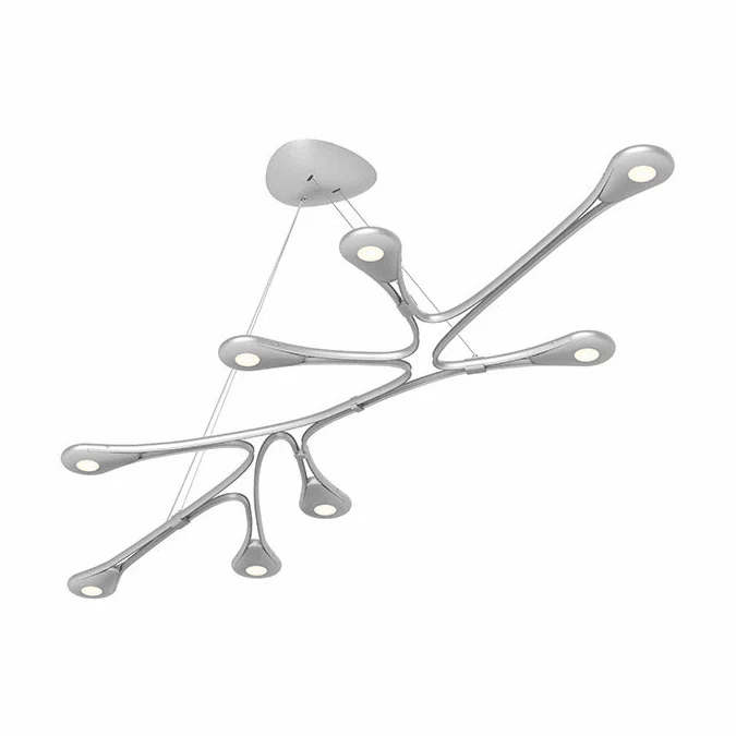 Sonneman 3272.16 Abstraction Contemporary Bright Satin Aluminum LED Kitchen Island Light Fixture