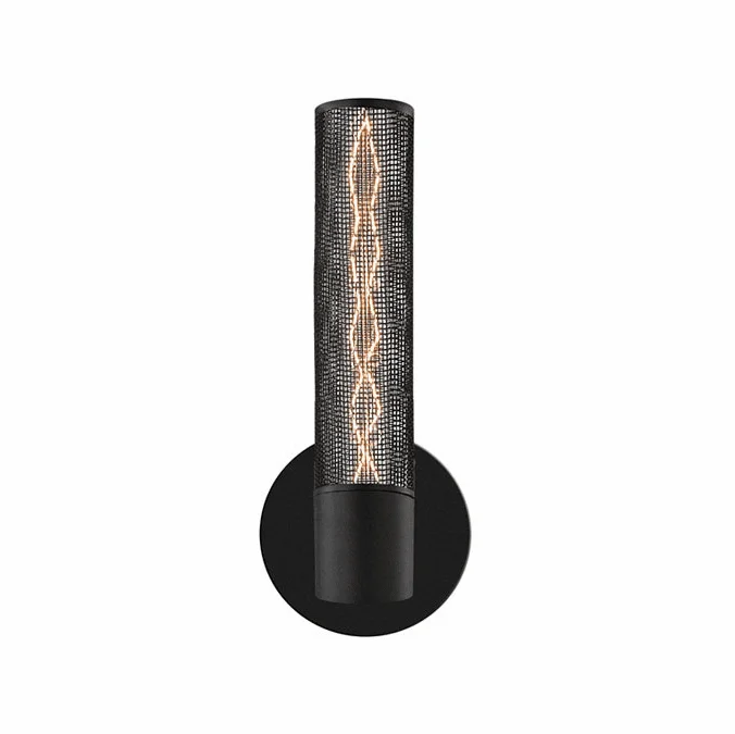 Sonneman 4942.97 Gotham Modern Textured Black Wall Sconce Lighting