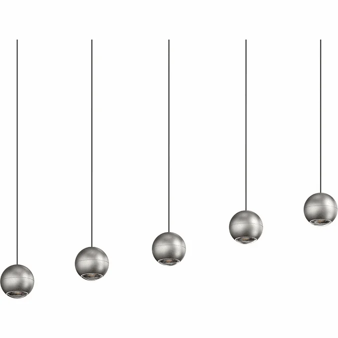 Sonneman 7508.77 Hemisphere Modern Natural Anodized LED Multi Hanging Light