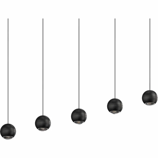 Sonneman 7508.97 Hemisphere Contemporary Textured Black LED Multi Hanging Light