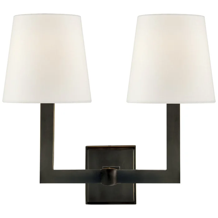 Square Tube Two Light Wall Sconce