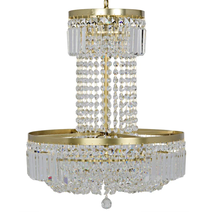 st. petersburg chandelier, antique brass and glass