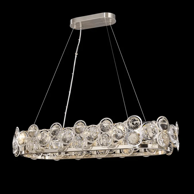 StarFire Crystal 2840SN Verona Satin Nickel Kitchen Island Lighting