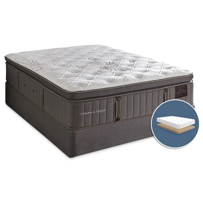 Stearns & Foster Eastminster Pillow-Top Low-Profile Full Mattress Set|Ensemble matelas plateau-coussin profil bas Eastminster de Stearns & Foster pour lit double