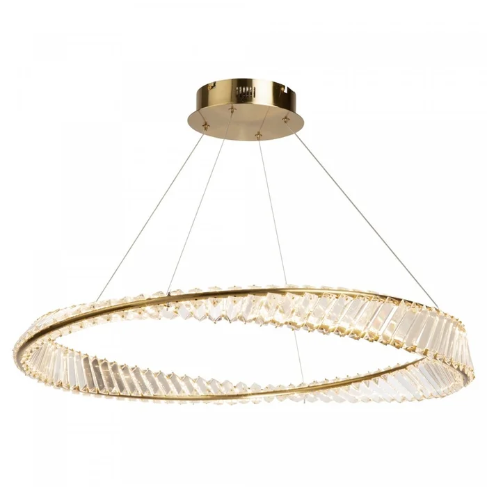 Stella 50 W LED Brushed Brass Pendant | Luminaire suspendu Stella DEL de 50W en laiton bross | D06HUZ4A