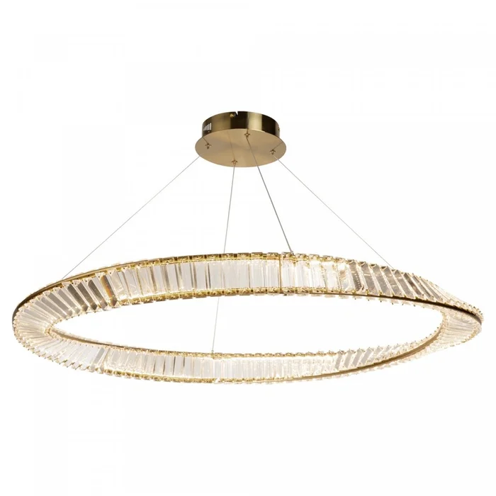 Stella 60 W LED Brushed Brass Pendant | Luminaire suspendu Stella laiton bross DEL de 60W | D06HOY46