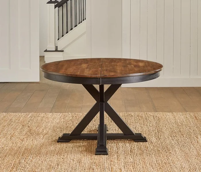 Stormy Ridge Round Dining Table in Chickory Black STOBL6250