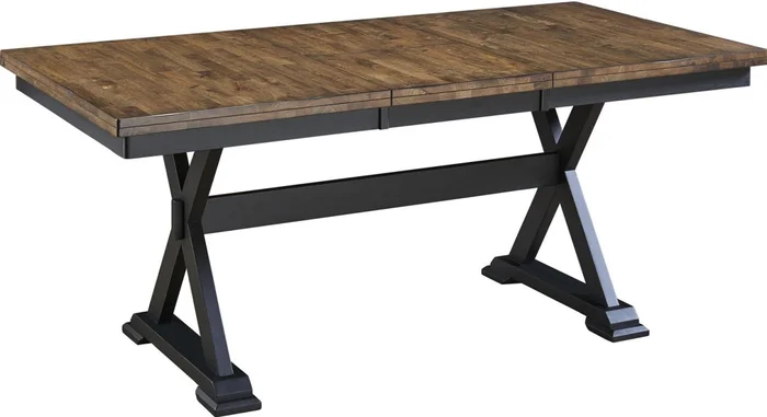 Stormy Ridge Trestle Dining Table in Chickory Black STOBL6300