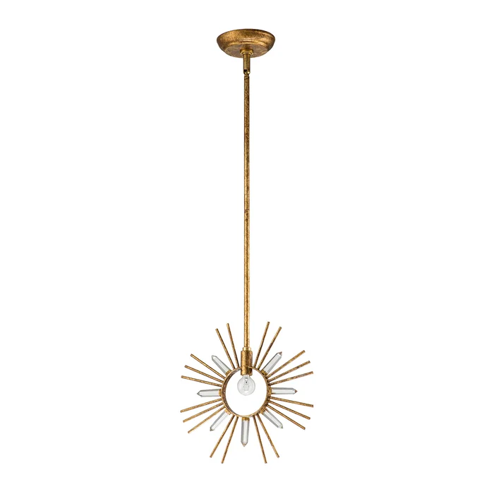 sun king 1 light pendant in gold