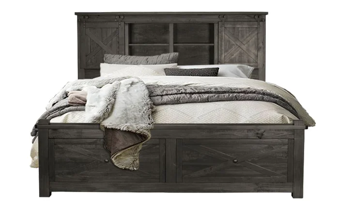 Sun Valley Cal King Storage Bed in Charcoal SUVCL5231