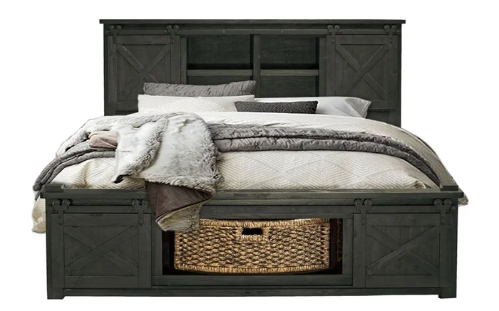 Sun Valley Queen Rotating Storage Bed in Charcoal SUVCL5032