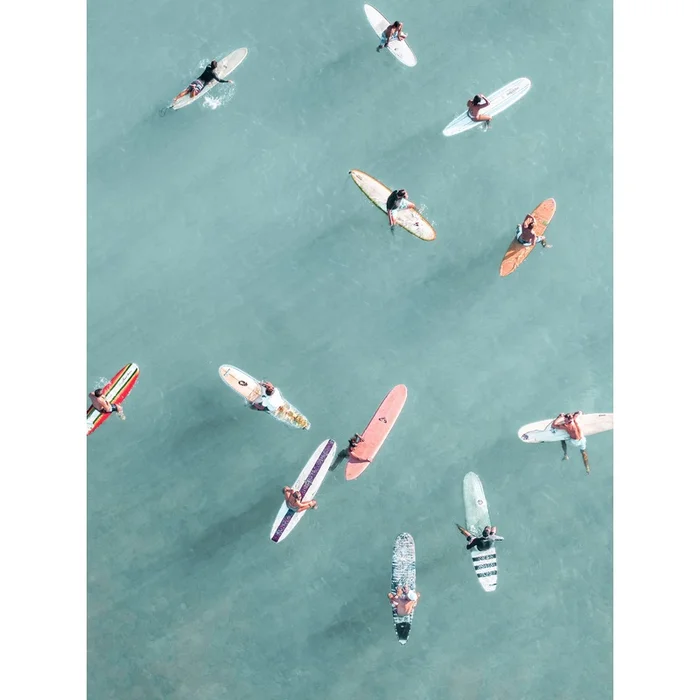 Surfers Ii Giant Art 72×54 Wall Art|uvre dart murale Giant Art Surfers Ii 72×54