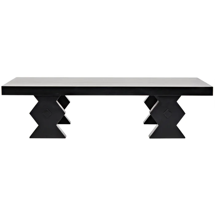suzu coffee table, hand rubbed black