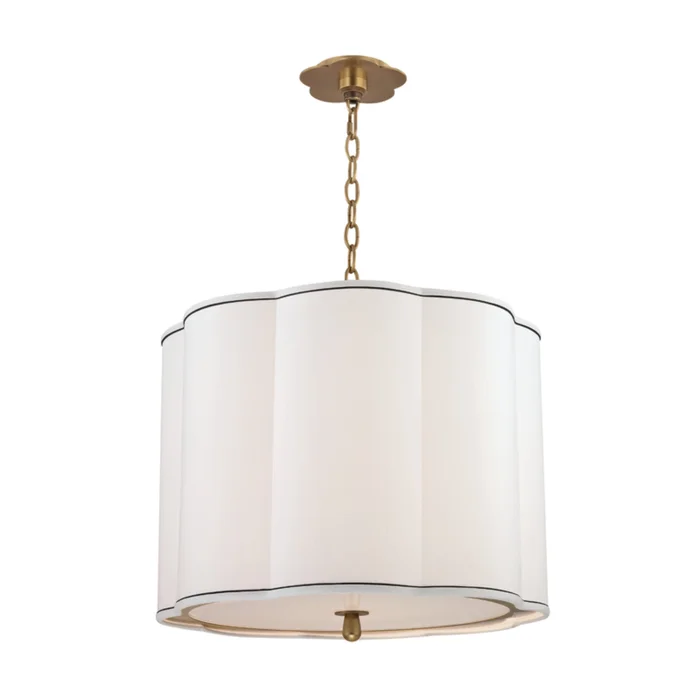 Sweeny 4-Light Pendant in Aged Brass 20L x 20W x 18H