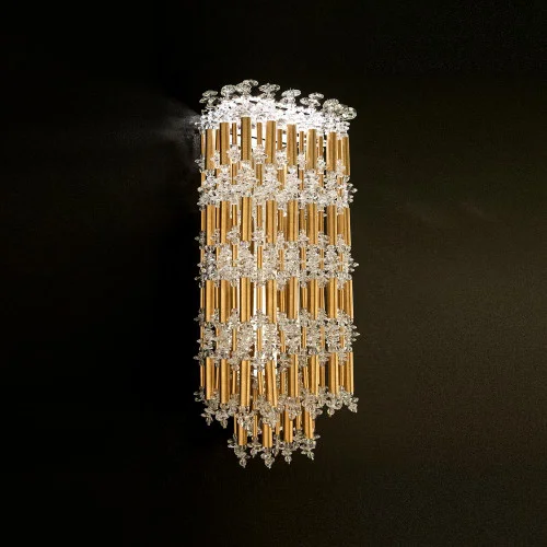 Tahitian 19IN LED 3000K/3500K/4000K 120V-277V Wall Sconce in Antique Silver with Optic Crystal (168|S8118-48O)