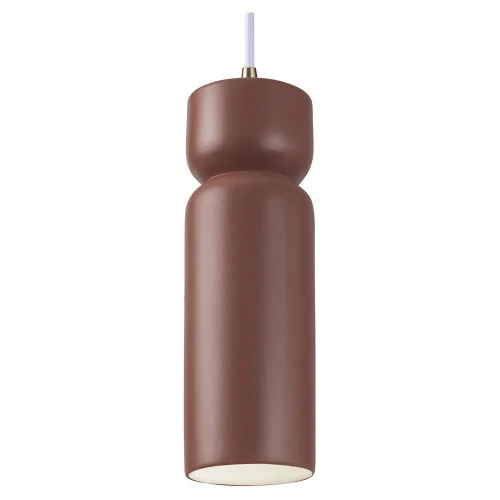 Tall Hourglass LED Pendant (254|CER-6510-CLAY-ABRS-WTCD-LED1-700)