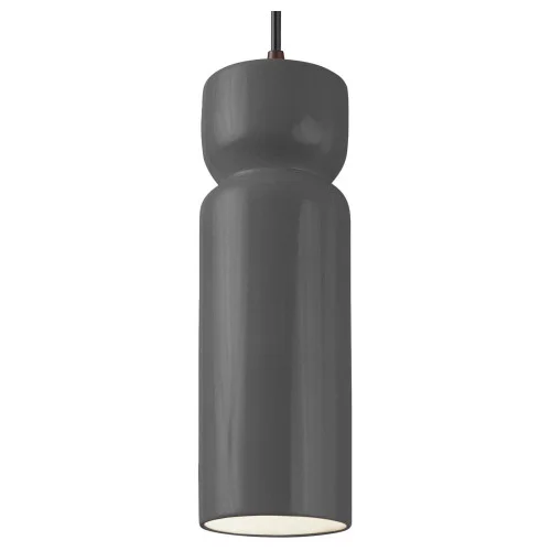 Tall Hourglass LED Pendant (254|CER-6510-GRY-DBRZ-BKCD-LED1-700)