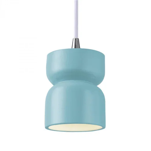 Tall Hourglass LED Pendant (254|CER-6510-MAT-NCKL-WTCD-LED1-700)