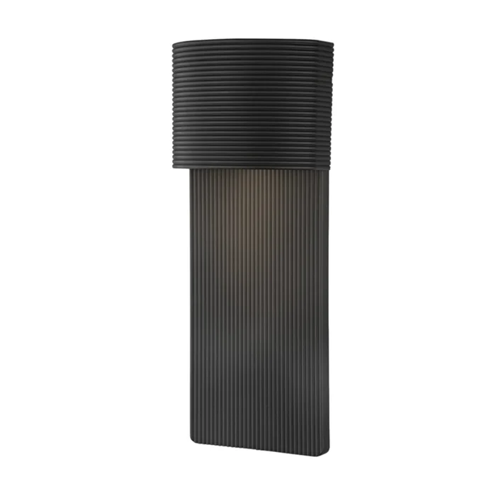 Tempe Wall Sconce 1-Light Outdoor LED in Soft Black 6.75L x 6.75W x 17H