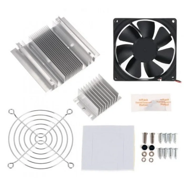 Thermoelectric Peltier/TEC based Refrigeration Cooler kit DC 12V Including All Accessories Fan + Heatsink + Screws