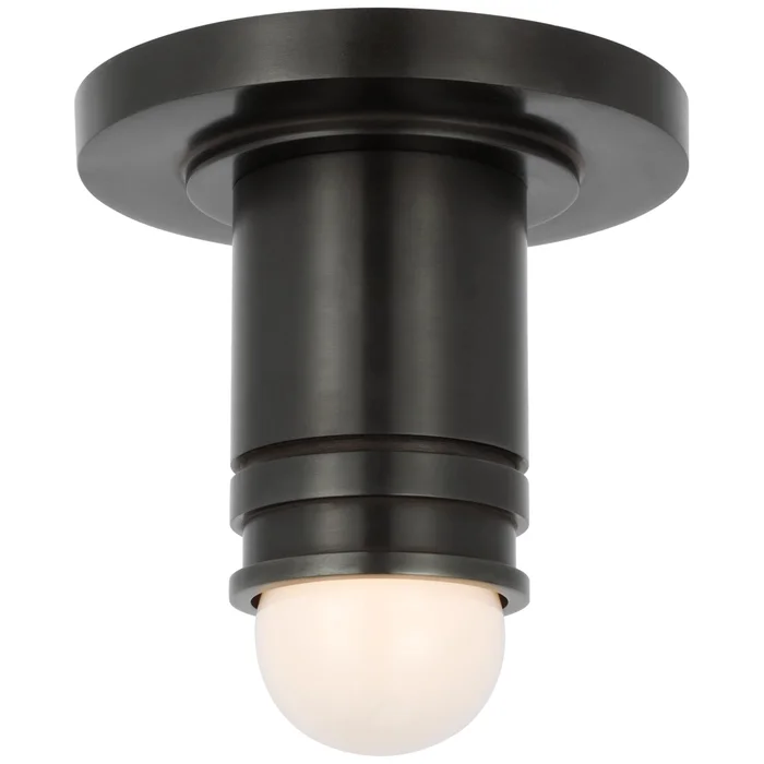 Thomas O’Brien Top Hat Mini Monopoint Flush Mount in Bronze Ceiling Light W2.75″ x H5″