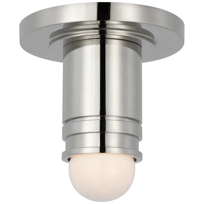 Thomas O’Brien Top Hat Mini Monopoint Flush Mount in Polished Nickel Ceiling Light W2.75″ x H5″