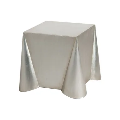 Tin Covered Side Table in Antique Silver Leaf (45|7117006)