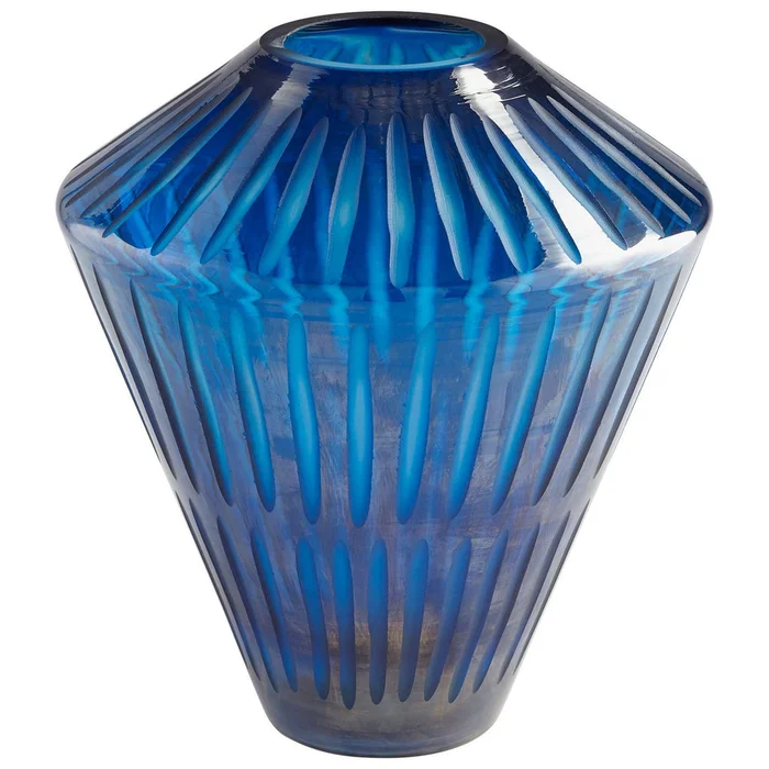 Toreen Vase Blue Squat By Cyan Design
