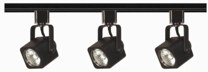 Track Lighting Kits Black Three Light Track Kit in Black (72|TK346)