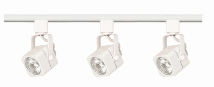 Track Lighting Kits White Three Light Track Kit in White (72|TK345)
