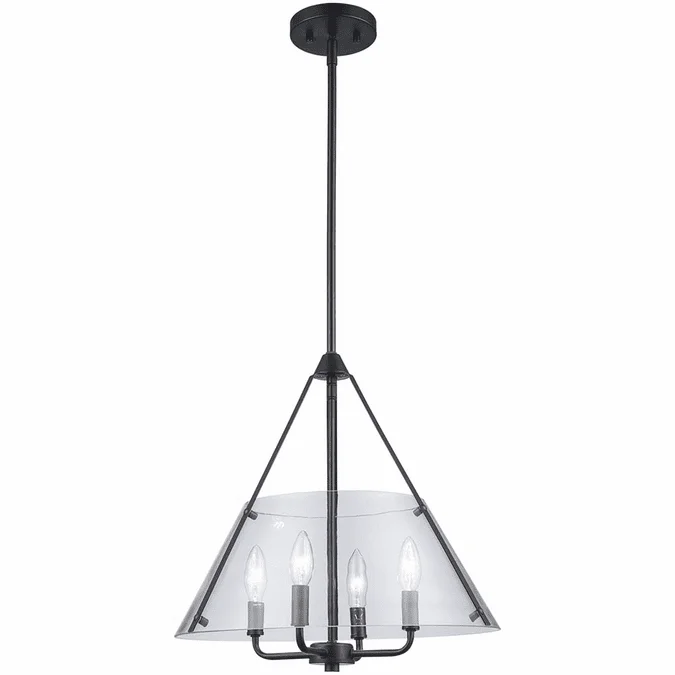 Trans Globe 11584 BK Armani Black Hanging Pendant Lighting