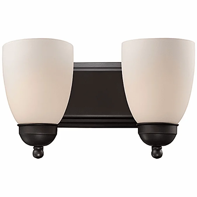 Trans Globe 3502-1 ROB Clayton Rubbed Oil Bronze 2-Light Vanity Lighting Fixture