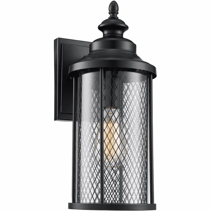 Trans Globe 40740-BK Stewart Black Outdoor 12″ Lighting Wall Sconce (pack of 2)