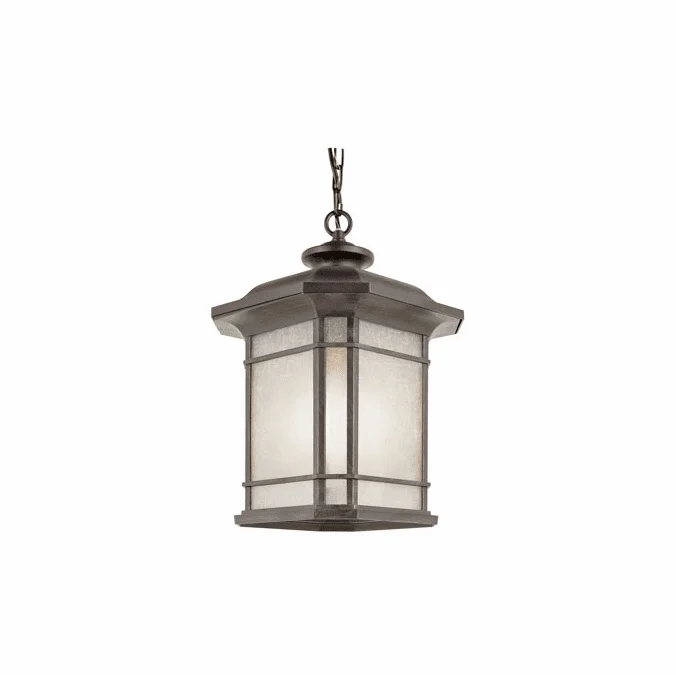 Trans Globe 5825-RT San Miguel Rust Exterior 9″ Hanging Pendant Light