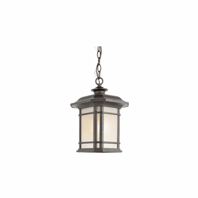 Trans Globe 5826-BK San Miguel Black Outdoor 11″ Pendant Hanging Light