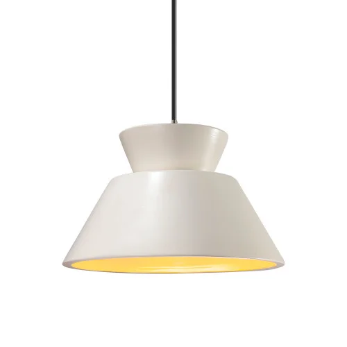 Trapezoid 1-Light Pendant (254|CER-6420-MTGD-NCKL-BKCD)