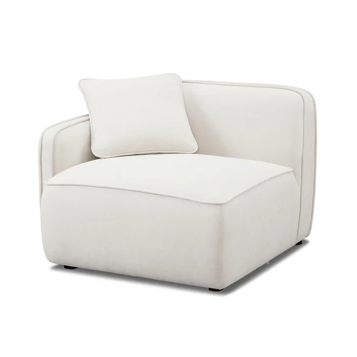 travie sand upcycled linen laf corner chair