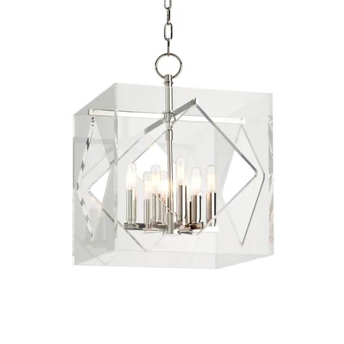 Travis 8-Light Pendant in Polished Nickel 16L x 16W x 21.5H