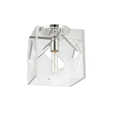 Travis One Light Semi Flush Mount in Polished Nickel (70|5909F-PN)
