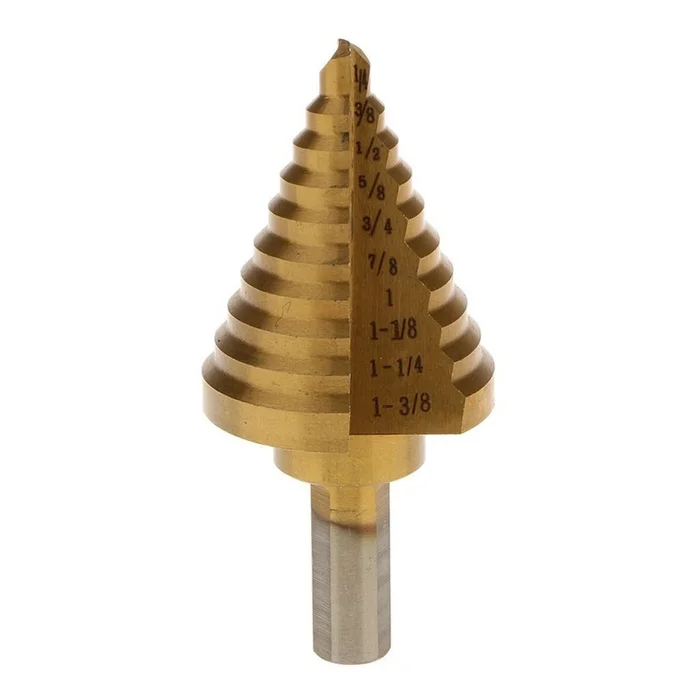 Triangular Shank Hss Step Cone Drill Titanium Bit Hole Cutter 1 or 4 1 3 or 8 Inch