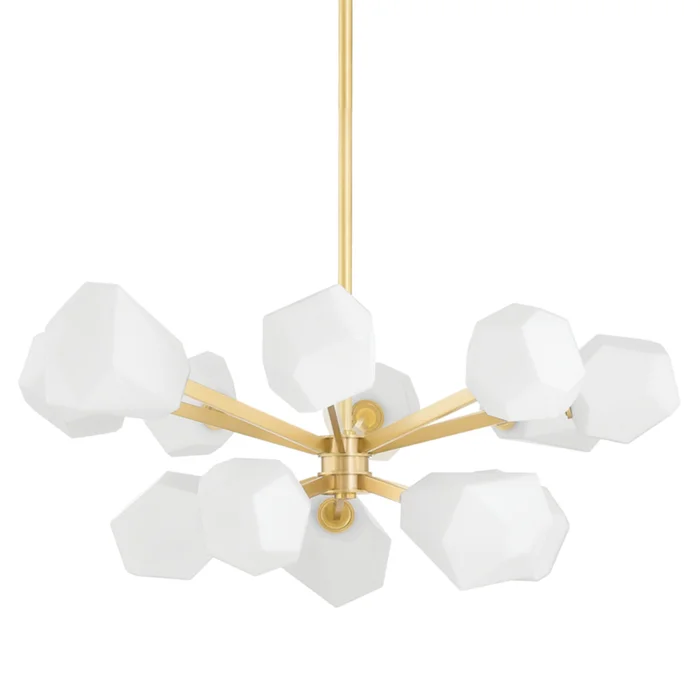 Tring 13-Light Chandelier in Aged Brass by PEMBROOKE & IVES 35.25L x 35.25W x 16H