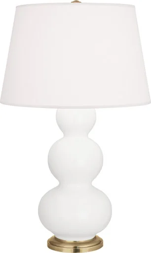 Triple Gourd One Light Table Lamp in Matte Lily Glazed Ceramic w/Antique Natural Brassed (165|MLY40)