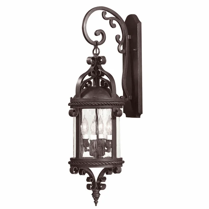 Troy B9121-SFB Pamplona Traditional Outdoor Wall Lantern – 6 inches wide
