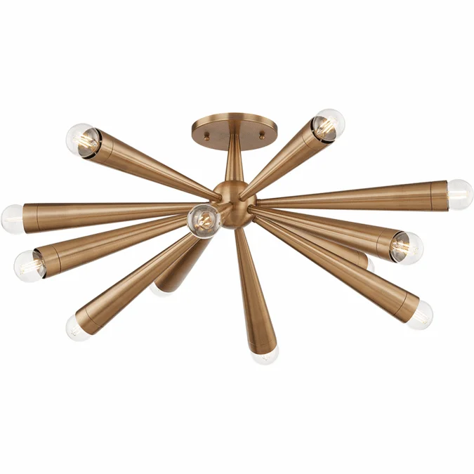 Troy C1030-PBR Keanu Modern Patina Brass Flush Mount Lighting