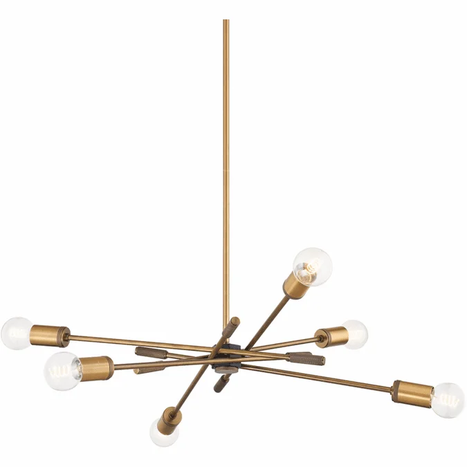 Troy F1944-PBR/SBK Chino Contemporary Patina Brass Chandelier Lighting