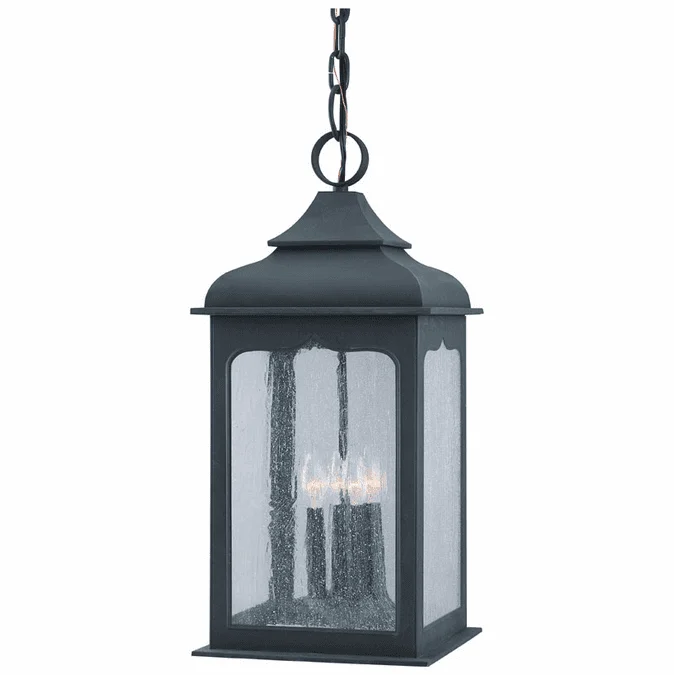 Troy F2018-TBZ Henry Street 23 Inch Tall Large Outdoor Iron Lighting Pendant