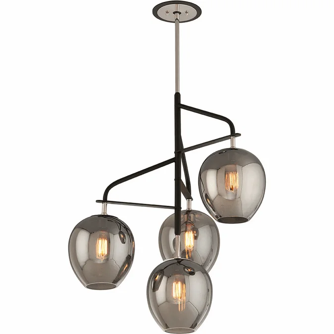 Troy F4296-TBK/PN Odyssey Hand Worked Wrought Iron Flush Lighting