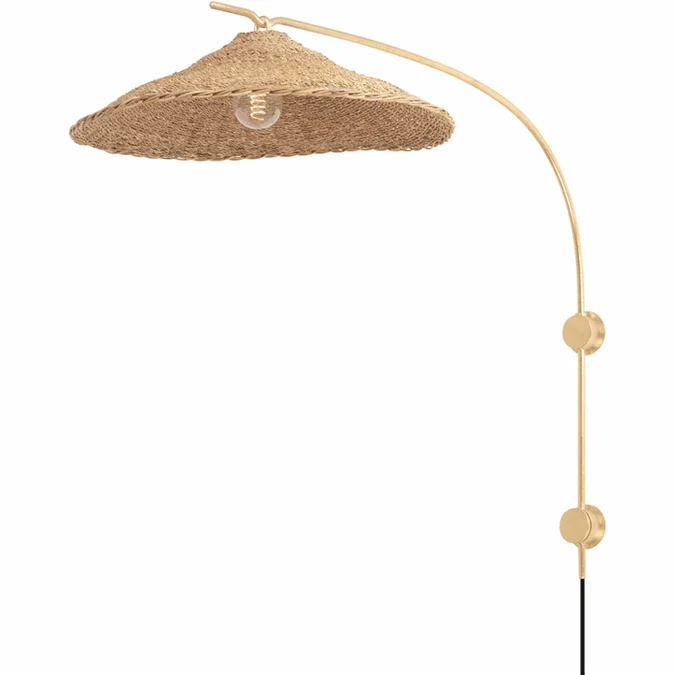Troy PTL8735-VGL Valier Contemporary Vintage Gold Leaf Wall Swing Arm Lamp