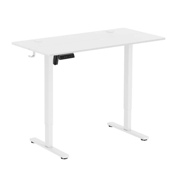 Tygerclaw 47 2-Stage Sit Stand Desk – White|Bureau assis ou debout TygerClaw de 42po 2tages – blanc